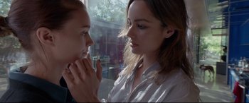 Movie still from “Song to Song” (2017), directed by Terrence Malick – A woman and a young girl looking at each other; Close Up shot, Over the shoulder angle