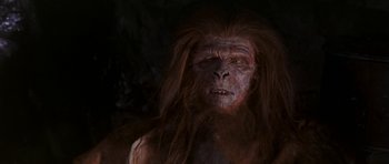 Movie still from “Star Trek VI: The Undiscovered Country” (1991), directed by Nicholas Meyer – A person with long red hair; Close Up shot, High angle