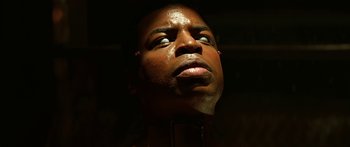 Movie still from “Star Trek: Generations” (1994), directed by David Carson – A person looking up at the sky; Close Up shot, Low angle