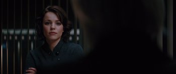 Movie still from “State of Play” (2009), directed by Kevin Macdonald – A person wearing a jacket; Close Up shot, Over the shoulder angle