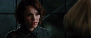 Movie still from “State of Play” (2009), directed by Kevin Macdonald – A person with short hair; Close Up shot, Over the shoulder angle