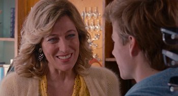 Movie still from “Summer of 85” (2020), directed by François Ozon – A woman and a young boy talking to each other; Close Up shot, Over the shoulder angle