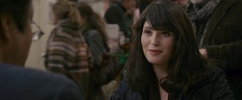 Movie still from “Tamara Drewe” (2010), directed by Stephen Frears – A person with long hair; Close Up shot, Over the shoulder angle