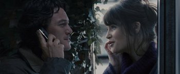 Movie still from “Tamara Drewe” (2010), directed by Stephen Frears – A man and a woman talking to each other; Close Up shot, Over the shoulder angle