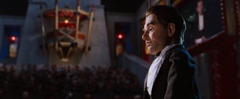 Movie still from “Team America: World Police” (2004), directed by Trey Parker – The face of a wax figure; Close Up shot, Low angle