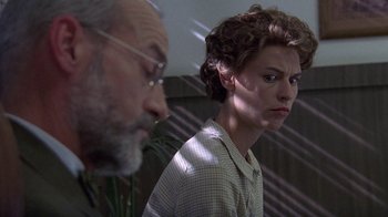 Movie still from “Temple Grandin” (2010), directed by Mick Jackson – A man and a woman standing next to each other; Close Up shot, Over the shoulder angle