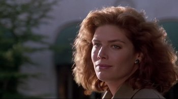 Movie still from “The Accused” (1988), directed by Jonathan Kaplan – A person wearing a jacket; Close Up shot, Low angle