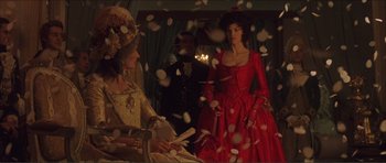 Movie still from “The Affair of the Necklace” (2001), directed by Charles Shyer – A group of people dressed in period clothing; Medium shot, Low angle