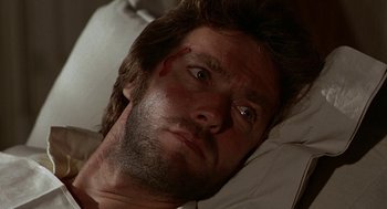 Movie still from “The Beguiled” (1971), directed by Don Siegel – A person laying in a bed; Close Up shot, Low angle