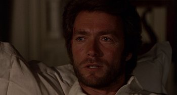 Movie still from “The Beguiled” (1971), directed by Don Siegel – A person with a beard; Close Up shot, Low angle
