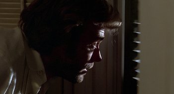 Movie still from “The Beguiled” (1971), directed by Don Siegel – A person's face in the dark; Close Up shot, Low angle