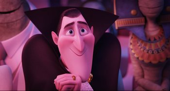 Movie still from “Hotel Transylvania 2” (2015), directed by Genndy Tartakovsky – Close Up shot, Over the shoulder angle