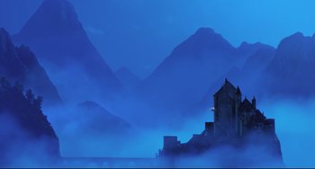 Movie still from “Hotel Transylvania 2” (2015), directed by Genndy Tartakovsky – Extreme Wide shot, Low angle