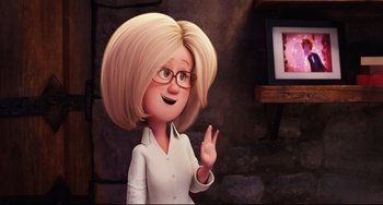 Movie still from “Hotel Transylvania 2” (2015), directed by Genndy Tartakovsky – Medium shot, Over the shoulder angle