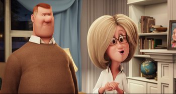 Movie still from “Hotel Transylvania 2” (2015), directed by Genndy Tartakovsky – Medium shot, Over the shoulder angle