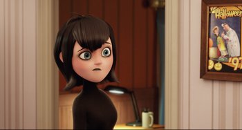 Movie still from “Hotel Transylvania 2” (2015), directed by Genndy Tartakovsky – Close Up shot, Over the shoulder angle