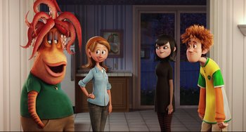 Movie still from “Hotel Transylvania 2” (2015), directed by Genndy Tartakovsky – Medium shot, High angle