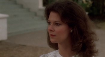 Movie still from “The Big Chill” (1983), directed by Lawrence Kasdan – A person with long hair; Close Up shot, Low angle