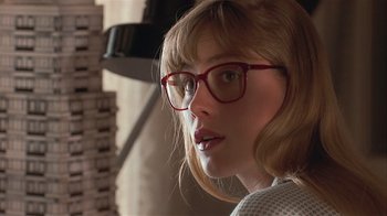 Movie still from “The Big Picture” (1989), directed by Christopher Guest – A person wearing glasses; Close Up shot, Low angle