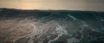 Movie still from “The Biggest Little Farm” (2018), directed by John Chester – A large body of water that is very close to the shore; Extreme Wide shot, Overhead angle