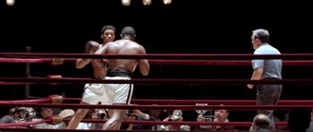Movie still from “Ali” (2001), directed by Michael Mann – Medium shot, High angle