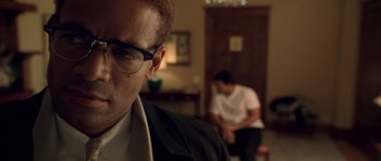 Movie still from “Ali” (2001), directed by Michael Mann – Close Up shot, Over the shoulder angle