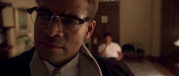 Movie still from “Ali” (2001), directed by Michael Mann – Close Up shot, Over the shoulder angle