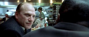 Movie still from “Ali” (2001), directed by Michael Mann – Close Up shot, Over the shoulder angle