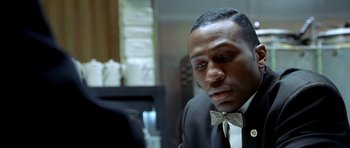 Movie still from “Ali” (2001), directed by Michael Mann – Close Up shot, Over the shoulder angle