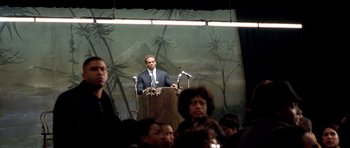 Movie still from “Ali” (2001), directed by Michael Mann – Wide shot, Over the shoulder angle