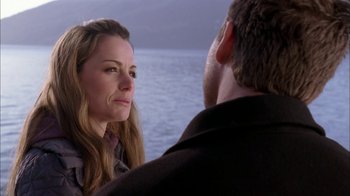 Movie still from “The Butterfly Effect 2” (2006), directed by John R. Leonetti – A man and a woman looking at one another; Close Up shot, Over the shoulder angle