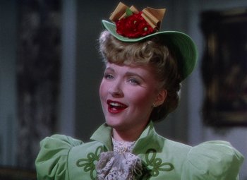 Movie still from “The Climax” (1944), directed by George Waggner – A person wearing a hat; Close Up shot, Low angle