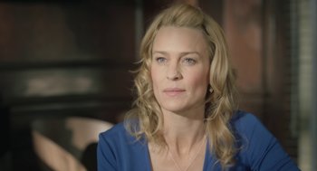 Movie still from “The Congress” (2013), directed by Ari Folman – A person wearing a blue shirt; Close Up shot, Over the shoulder angle