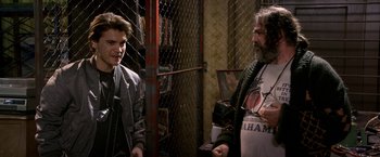 Movie still from “The Darkest Hour” (2011), directed by Chris Gorak – Two people standing next to each other in a room; Medium shot, Over the shoulder angle