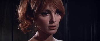 Movie still from “The Fearless Vampire Killers” (1967), directed by Roman Polanski – A person wearing a white shirt; Close Up shot, Low angle