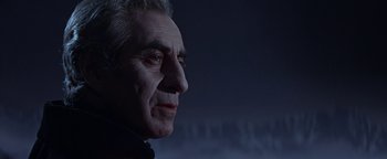 Movie still from “The Fearless Vampire Killers” (1967), directed by Roman Polanski – An older man is looking into the distance; Close Up shot, Low angle