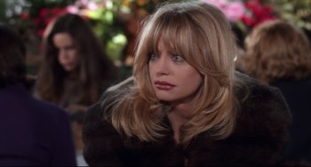 Movie still from “The First Wives Club” (1996), directed by Hugh Wilson – A person wearing a fur coat; Close Up shot, Over the shoulder angle