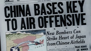 Movie still from “The Fog of War” (2003), directed by Errol Morris – The front page of a newspaper; Extreme Close Up shot, High angle