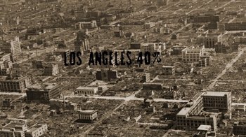 Movie still from “The Fog of War” (2003), directed by Errol Morris – An aerial view of the city of los angeles in 1 9 0 6; Extreme Wide shot, High angle
