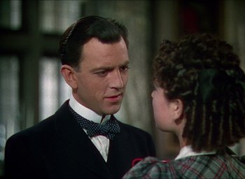 Movie still from “The Four Feathers” (1939), directed by Zoltan Korda – A man and a woman talking to each other; Close Up shot, Over the shoulder angle