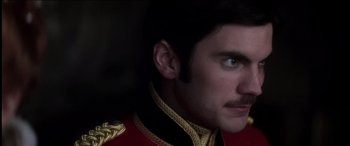 Movie still from “The Four Feathers” (2002), directed by Shekhar Kapur – A person wearing a uniform; Close Up shot, Over the shoulder angle