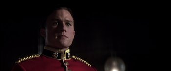 Movie still from “The Four Feathers” (2002), directed by Shekhar Kapur – A person wearing a uniform; Close Up shot, Low angle