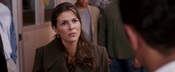 Movie still from “The Game Plan” (2007), directed by Andy Fickman – A person with long hair; Close Up shot, Over the shoulder angle