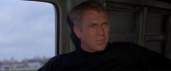 Movie still from “The Getaway” (1972), directed by Sam Peckinpah – Close Up shot, Over the shoulder angle