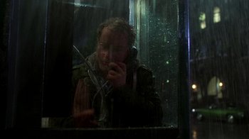 Movie still from “The Goodbye Girl” (1977), directed by Herbert Ross – A woman talking on a phone while sitting in a bus; Close Up shot, Low angle