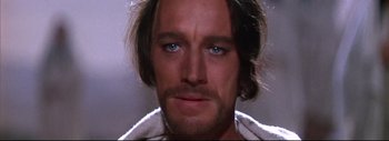Movie still from “The Greatest Story Ever Told” (1965), directed by David Lean – A person with a beard; Close Up shot, Over the shoulder angle