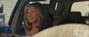 Movie still from “The Guilt Trip” (2012), directed by Anne Fletcher – A person sitting in a car; Close Up shot, Over the shoulder angle
