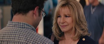 Movie still from “The Guilt Trip” (2012), directed by Anne Fletcher – A man and a woman talking to each other; Close Up shot, Over the shoulder angle