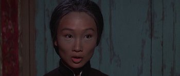 Movie still from “The Hawaiians” (1970), directed by Tom Gries – The face of a woman; Close Up shot, Low angle