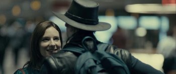 Movie still from “The Imposter” (2012), directed by Bart Layton – A man and a woman are smiling for the camera; Close Up shot, Over the shoulder angle